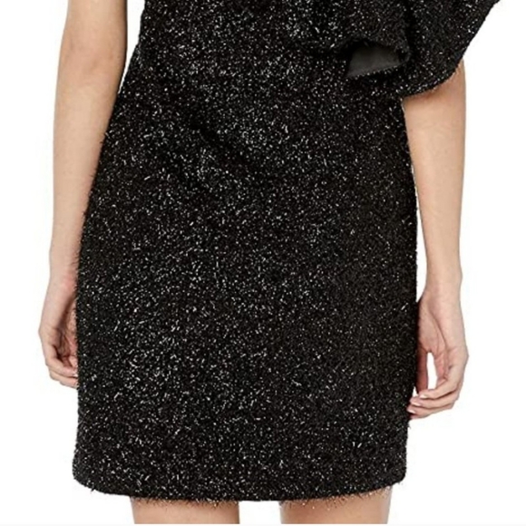 NWT HALSTON HERITAGE 1 SHOULDER METALLIC DRESS 14 - Picture 5 of 6